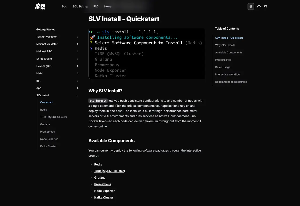 SLV Install Quickstart