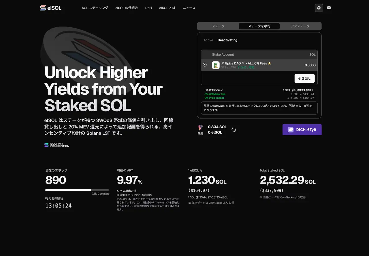 elSOL Deactivating UI