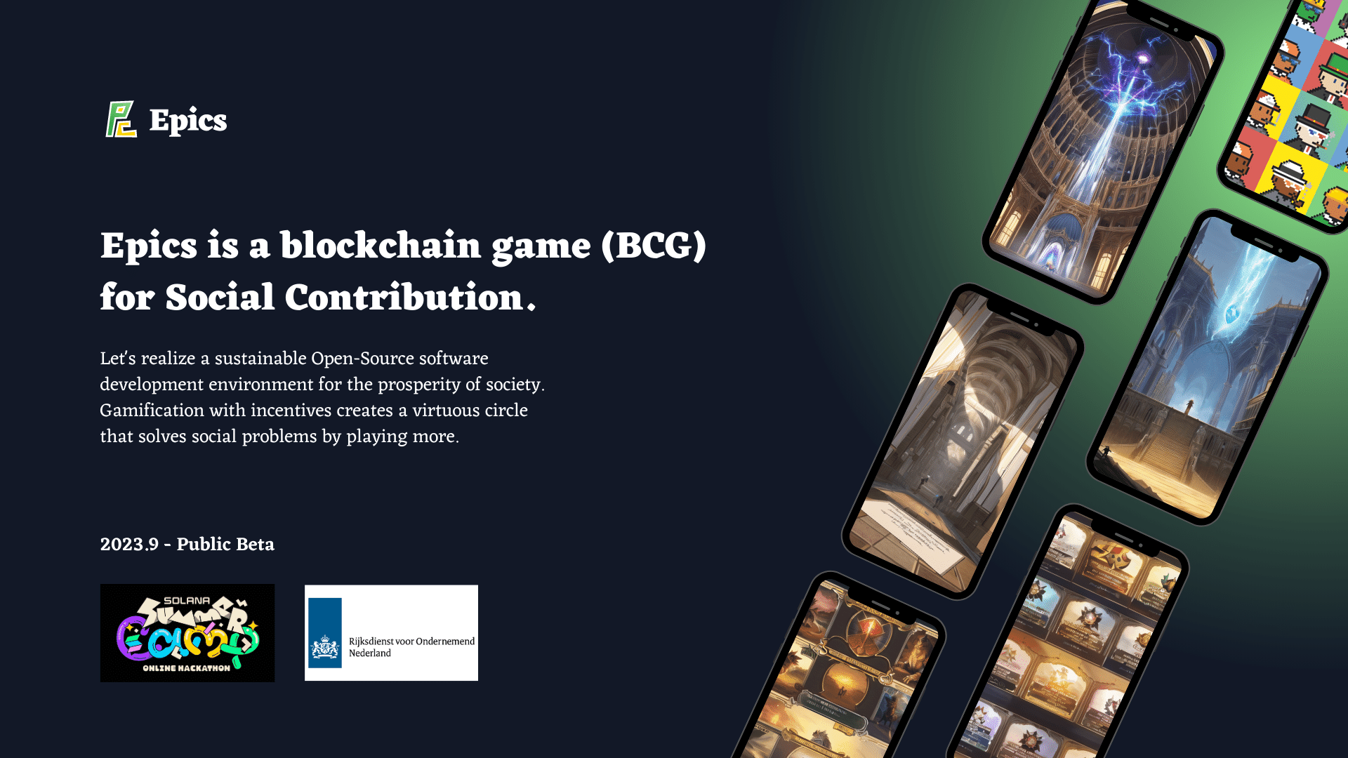 Epics - Blockchain Game for Social Contribution