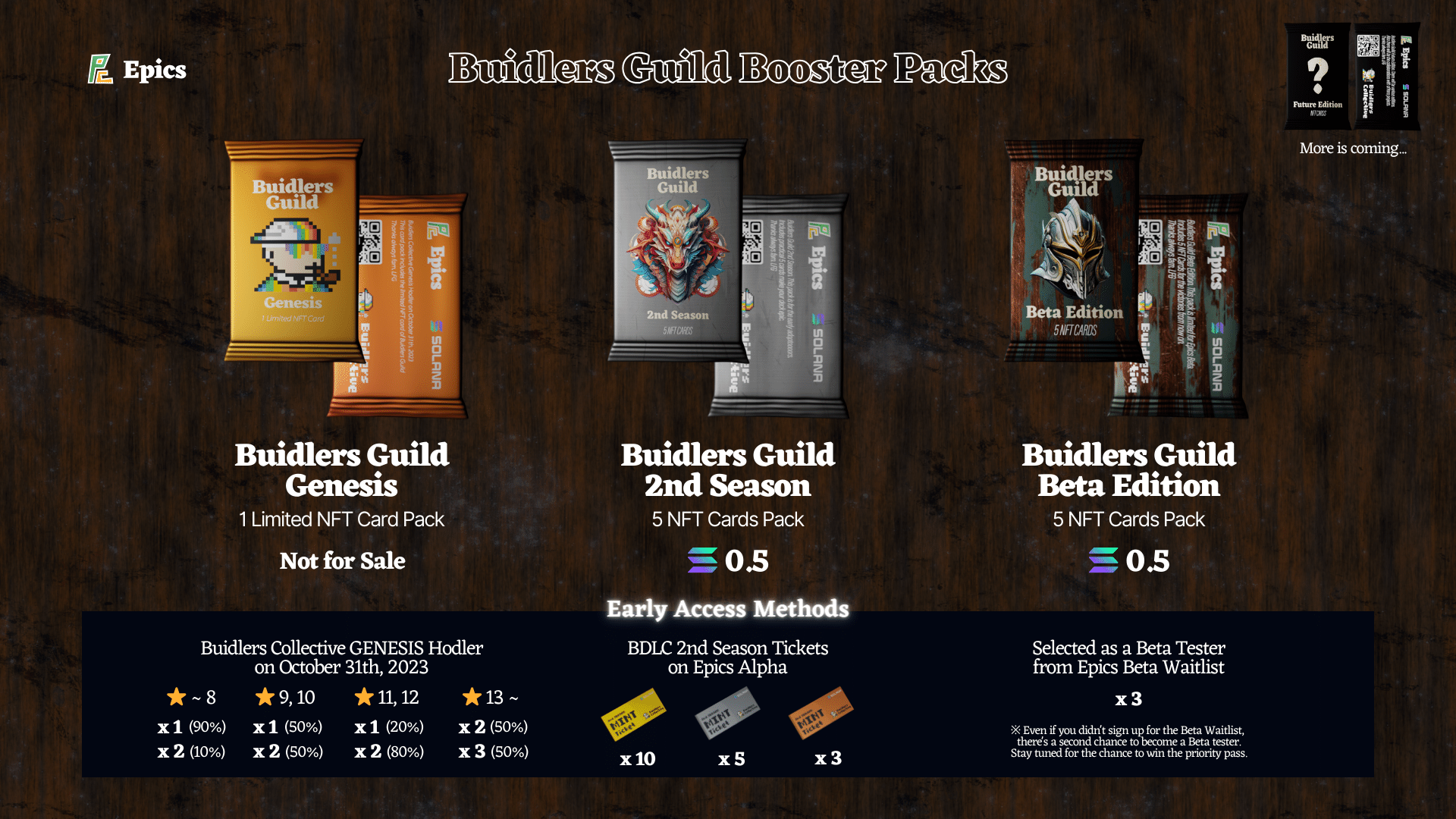 Epics DAO Announces NFT Card Game "Buidlers Guild"