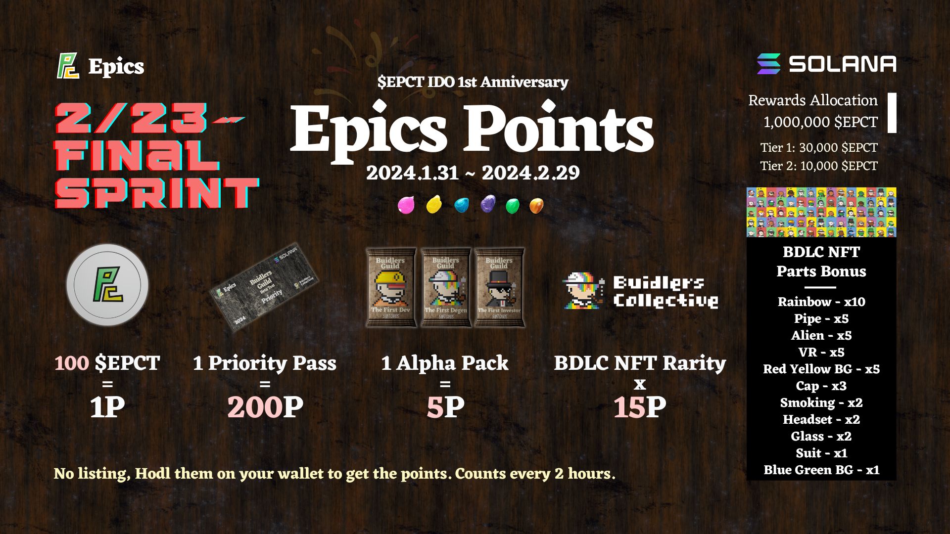 Epics Points Token Airdrop Final Sprint